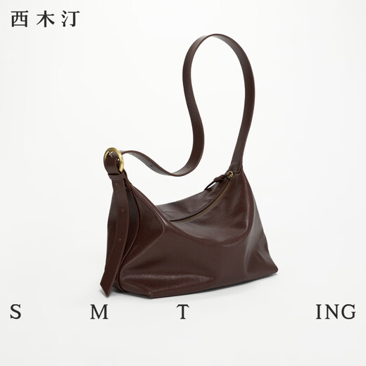 Semutin, milk candy, top layer cowhide tote bag, large capacity new crossbody bag, gift for girlfriend, coffee color