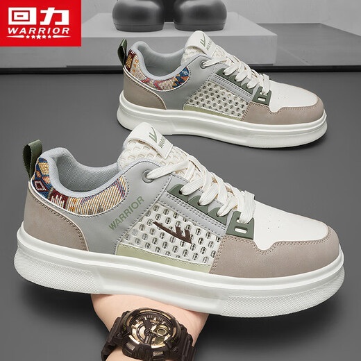 Chaussures guerrières Chaussures pour hommes polyvalents pour hommes Chaussures de sport décontractées l699c blanc / marron clair / brun 41