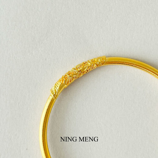 Jinshitong gold-wrapped silver-wrapped thick gold craft solid flower-like exquisite bracelet for women 60 rings (120-145Jin Jin is equal to 0.5 kg)