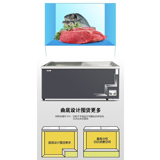 
Xingxing (XINGX) freezer commercial large capacity full freezer display cabinet supermarket glass door dumpling frozen products horizontal frozen island cabinet low temperature refrigerator ice cream display cabinet tea refrigeration fresh storage cabinet [1030B-dual compressor] 2000*1050*870