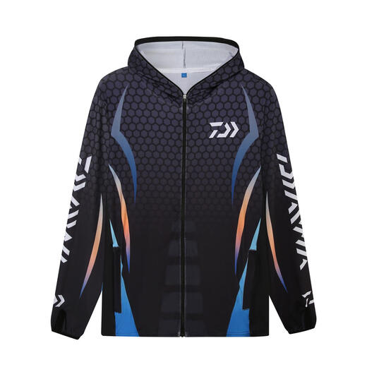 Dayiwa Ice Silk Sun Protection Clothing Breathable Sun Protection Summer Thin Fishing Clothing Anti-mosquito Luaji Fishing Sun Protection Clothing Dark Blue. Sun Protection Clothing with Hat on the Back M