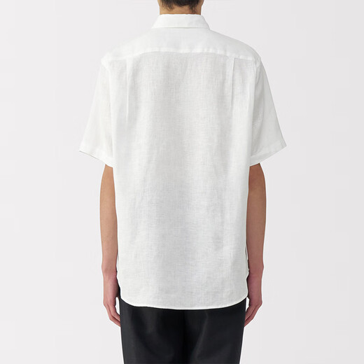 Muji Herrenstil Hanmasu Wasser Wasser waschen Kurzärmel-Hemd Herrenhemd 25 Jahre Sommer Herren Top White XL (180/104a)