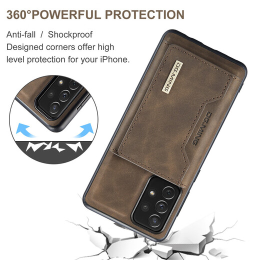 Suitable for Samsung Galaxy A73 wallet magnetic phone case A72 full-package anti-fall A71 special protective case M2 series [black] Samsung Galaxy A73 [5G version]