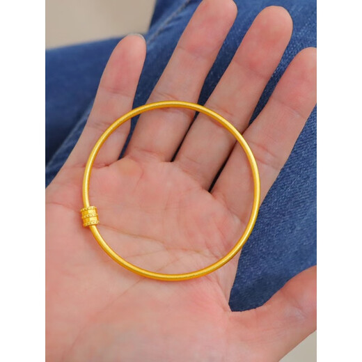 QUAMER Vietnamese sand gold small waist ancient bracelet for women plated imitation color thin circle light luxury niche bracelet jewelry small waist bracelet