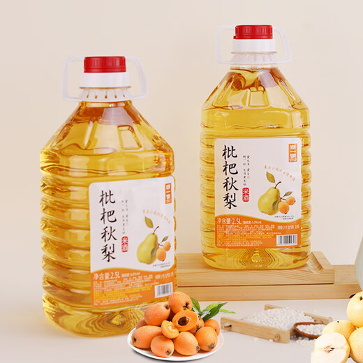 浙一家鲜米酒糯米酒低度甜米酒手工发酵5度6度醪糟冷热皆宜微醺酒 6度 2.5L 1桶 枇杷秋梨米酒
