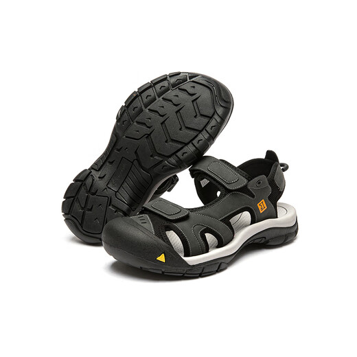 Libellule rouge sandales extérieures masculines 2025 Été étouffement doux élastique chaussures de plage à semelle épaisse respirante whl25420 gris noir 43