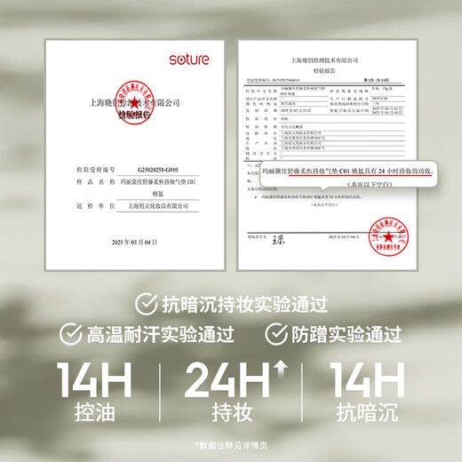 MARIE DALGAR Wild Vine Soft Focus Makeup-Lasting Air Cushion for Oily Combination Skin, Not Easy to Remove Makeup for Women C01 Peach Blossom