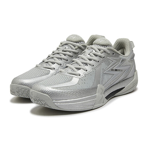 361 Men's and Women's Badminton Shoes Winning PRO Summer New Breathable Anti-Slip Training Sports Shoes Photon Gray/Silver White 40