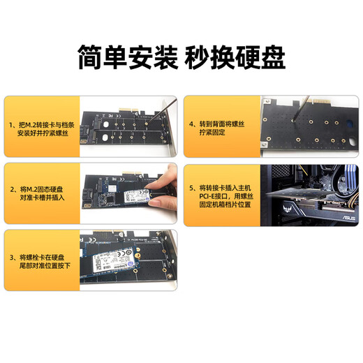 El excelente escritorio de tarjeta de red PCI-E Gigabit para la computadora DP PCE Caso de host de red con cable incorporado Tarjeta de expansión independiente RJ45 Panel de adaptador de expansión del juego en línea NVME+NGFF Dual Disco 丨 32GBPS