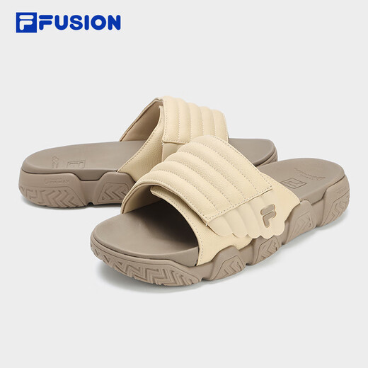 
FILA FUSION Fila Fashion Brand Men's Shoes Chinese Valentine's Gift Gift for Boyfriend Trendy Slippers 2023 Summer Beach Shoes Sandals Warm Sandals/Benbu Brown-GG 39