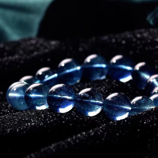 SIZAN Aquamarine Bracelet Ice Seed Wealth Transfer Temperament Sweet and Elegant Aquamarine Bracelet Unpopular Men Aquamarine 12mm