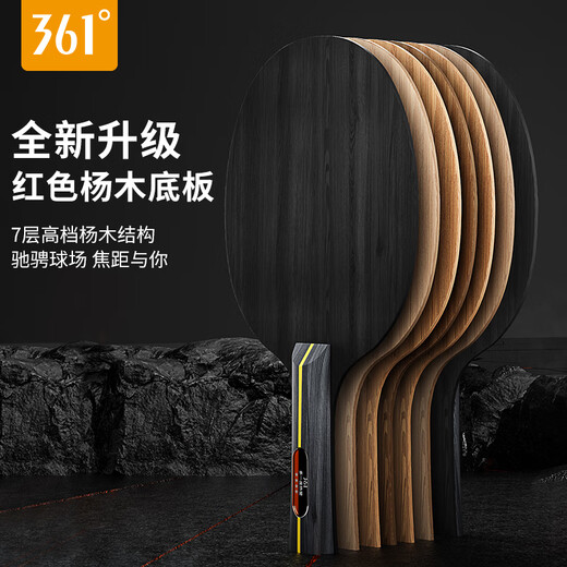 361°乒乓球拍专业学生成人比赛训练横拍直拍对拍套装含拍包三只球