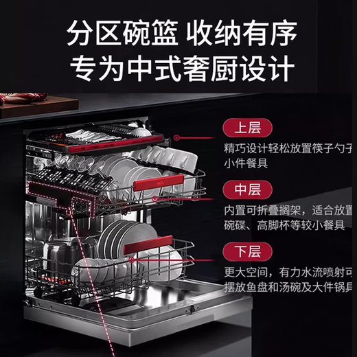 AEG Europe imported 14 sets of large-capacity dishwashers with independent built-in dual-purpose 3-layer partitioned bowl basket 360, satellite spray washing and sterilization rate of 99.99%, double drying FFB52910ZM