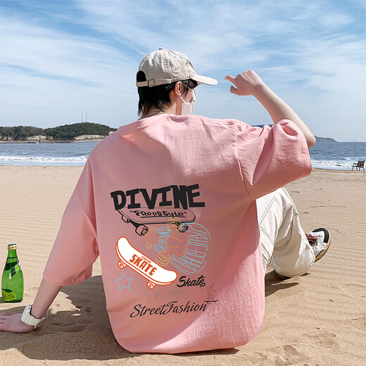 Bingyun short-sleeved T-shirt male junior high school students 12-15 years old 13 handsome summer clothes 14 teenagers and older children pure cotton half-sleeved tops 3899 white quality assurance XL (140-160Jin Jin is equal to about 0.5 kg)