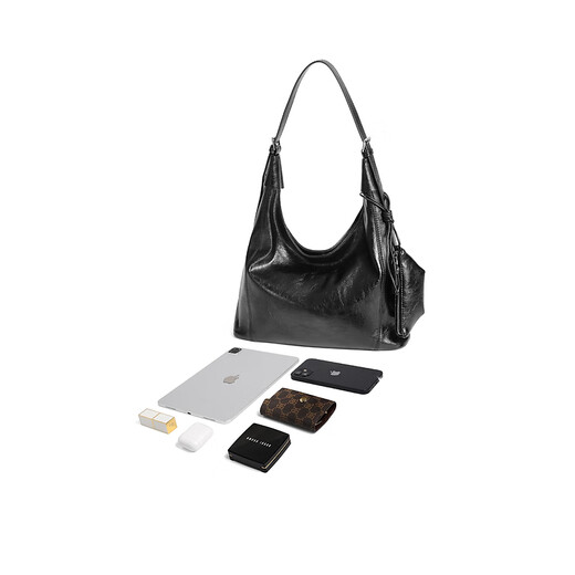 Belle Frauentasche 25 neue faule lässige Hobo -Tasche große Kapazität Tasche X7328BX5 Schwarz