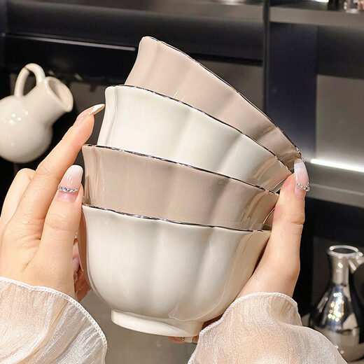 CLCEY特别好看的吃饭碗家用2025新款餐具碗盘碗筷套装陶瓷盘子碗碟组合 纯色釉盘子8.5寸2个装1278