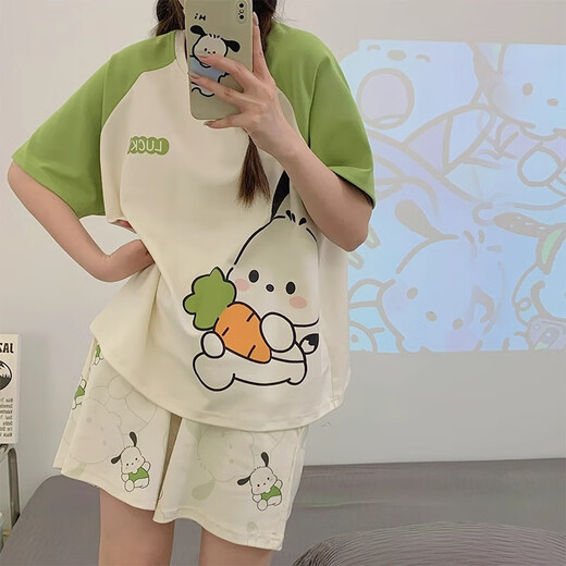 京濮飞夏季卡通甜美睡衣薄款两件套家居服广州十三行 689熊 170 M码【建议80-90斤】