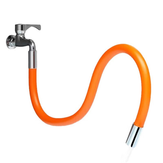 Faucet extender for washing vegetables, wash basin, pressurized anti-splash foaming artifact, kitchen universal rotatable orange 50cm extension tube + universal connector