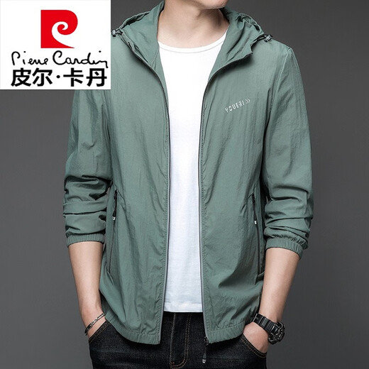 
Pierre cardin sun protection clothes men's summer thin outdoor ice silk hooded UV breathable sun protection clothes men's jacket N9928 light gray L 175 120-135Jin [Jin equals 0.5 kg]