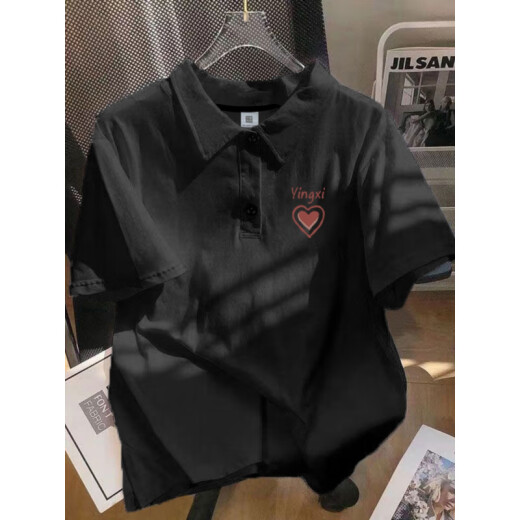 重磅polo衫短袖男款ins潮牌夏季宽松纯棉百搭半袖体恤翻领上衣服 【3895*wasp】-白色 M _80-110斤