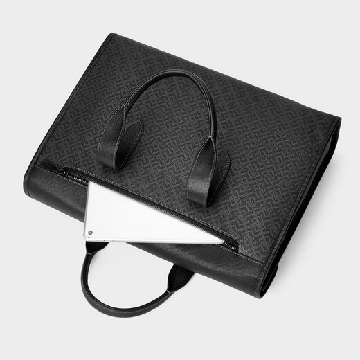 Pierre Cardin Briefcase Men's Laptop Bag Large Capacity Business Travel Commuting Birthday Gift Practical High-end Light Luxury Calm Style Can Hold 14-inch Computer Horizontal Style