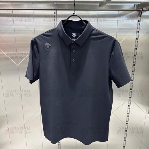 Descente Duals Urban Pendler Business Casual Schnell trocken atmungsaktueller Männer Kurzarm Polo-Shirt Männer D3291DPS98C-NV Navy Blue M (170/92a)