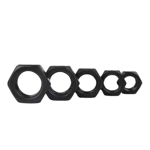 Core 10.9 high-strength GB6172 black hexagon thin nut standard flat nut M5M6M8M10M12M14M M8*1.25 tooth distance [1500]