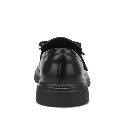 Saturday (St&Sat) Children's Shoes Girls Princess Shoes 2025 Spring and Summer New Little Girls Black Soft Sole Leather Shoes Tassel Children's Shoes Classic Black 37 Inner Length Approximately 23.3cm