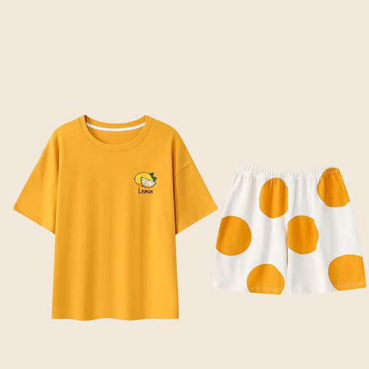 Pyjamas Sondr avec coussinets coffres pour femmes pour shorts d'été Le style coréen peut porter des vêtements à la maison costume en deux pièces 2024 Nouveau style pour les femmes pour les coussinets poitrine: YW-1503 L Recommandé [90-110Jin [Jin est égal à 0,5 kg] C