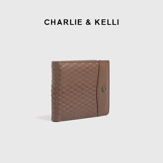 Charlie / Kelli Marque Luxury Luxury CK portefeuille Men pour hommes Polka Classic Wallet Coin Wallet Carte Bag Gift For Boyfriend Brown [Cadeau pratique pour la Saint-Valentin chinois]