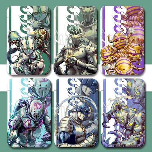 
Jojo's wonderful adventure Jotaro Platinum Messenger Silver Chariot Stand-in-Link Student Gift JOJO Stand-in-Link X12593 Card Case + Short Wrist Rope