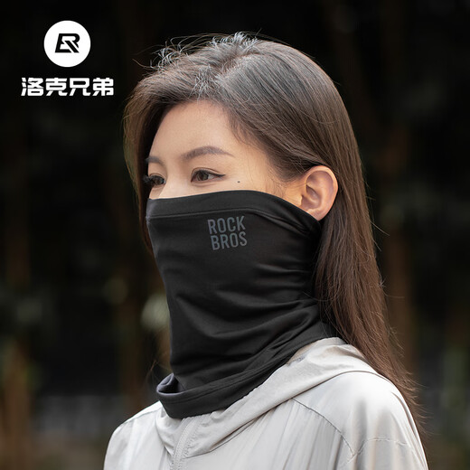 Locke Brothers Cycling Mask Autumn and Winter Windproof Warm Neck Protector Breathable Fleece Headband Men's and Women's Outdoor Equipment Black