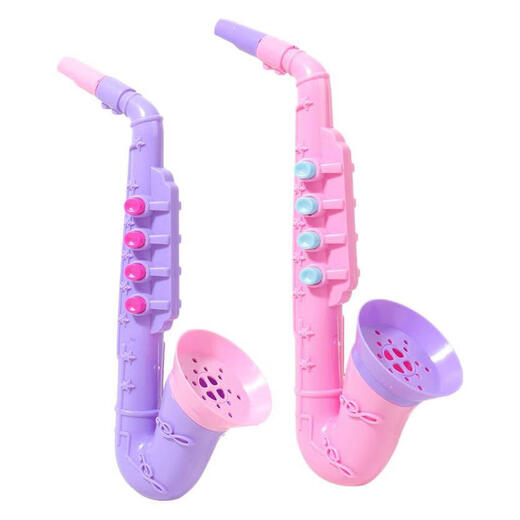 Grand enregistreur en plastique de saxophone pour enfants simulé jouet de flûte petite trompette jouant l'instrument bleu 1 25 * 10cm [saxophone simulé]