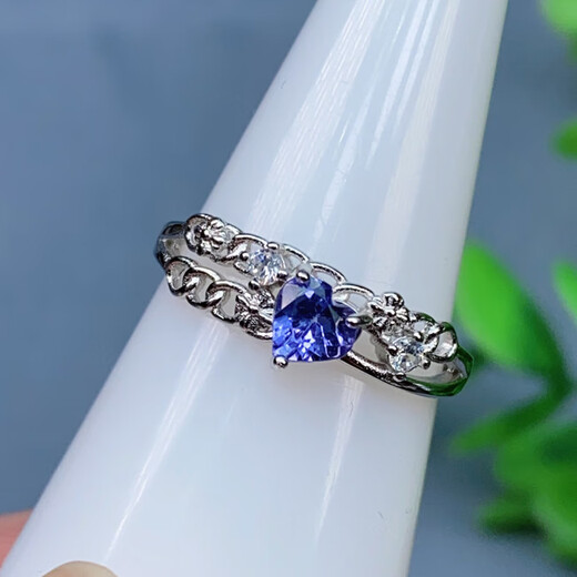 ZHIO Baojingyuan natural high-quality tanzanite s925 sterling silver ring is light, luxurious and simple, a holiday gift for your best friend and girlfriend, style 12