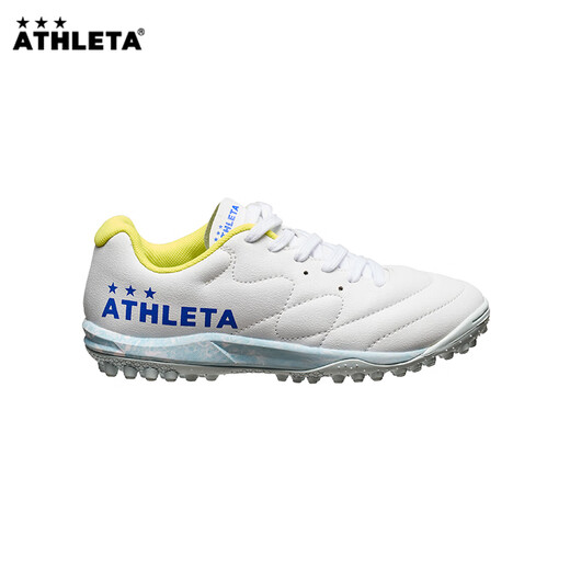 ATHLETA阿仕利塔足球鞋小学生儿童碎钉TF训练球鞋人造草 12013J WHT/MB【白混色蓝】 38.5 (230mm) 适合常规脚码35码