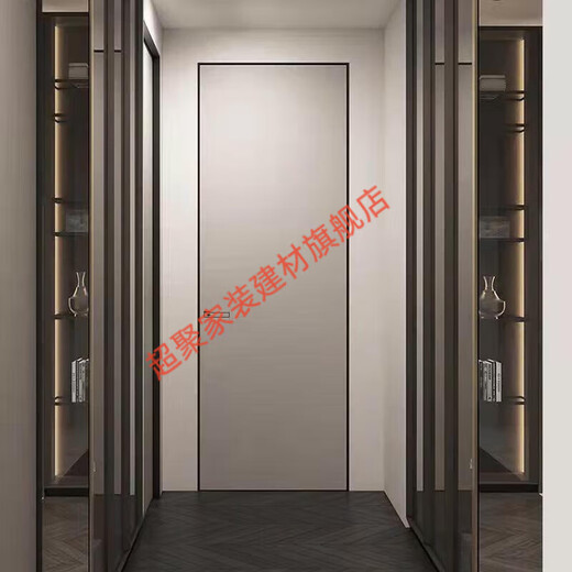 美克杰极简轻奢无边框铝木门门套房间门卫生间门玻璃门防水 WBK-1 铝框单包