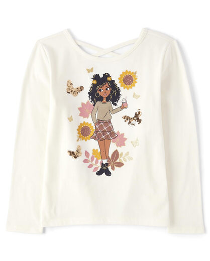 The Children's placeThe Children's Place Girls' Long Sleeve Knitted Fashion Shirt, Snow White, XXL Snow White XXL