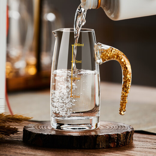 Hubei light luxury wine dispenser white wine household white wine cup set wine pot Blue Mountain with scale wine measuring device spirits one cup 1 pot 2 cups Blue Mountain