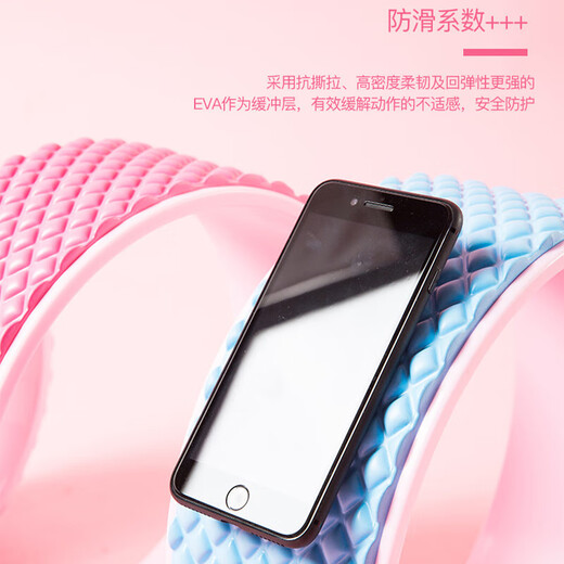 瑜伽轮开背瑜伽器材初学者健身瑜珈圈后弯神器滚筒环家用普拉提圈 灰色【纹路款瑜伽轮】
