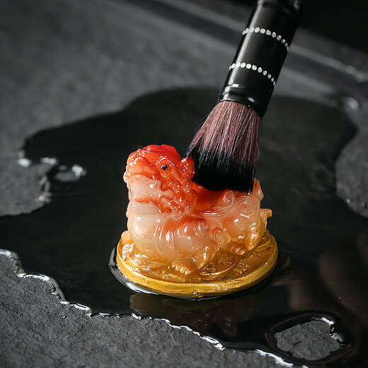 Tea pet ornaments, golden toad boutique tea play, cute auspicious beast tea table, tea tray, tea set, tea set accessories, color-changing pets, auspicious beast awakening lion-color-changing tea pet