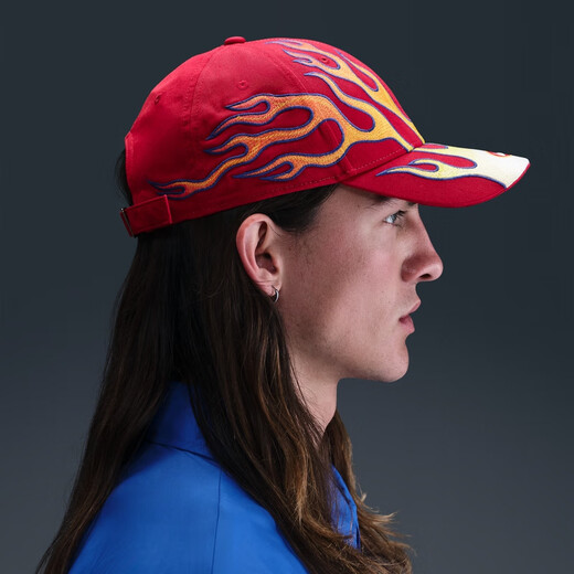 耐克（NIKE）官方时尚半硬顶运动帽夏季新款拼接刺绣 CLUB HV6642 687健身红 M/L