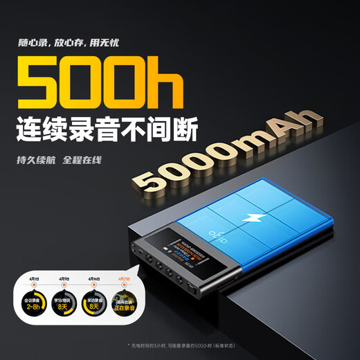 Patriot (aigo) recorder, 20 days and 20 nights in a row, ultra-long standby, professional recording, high-definition, long-distance, large-capacity, text-to-text recorder, recording equipment, learning conference training, R9988 128G