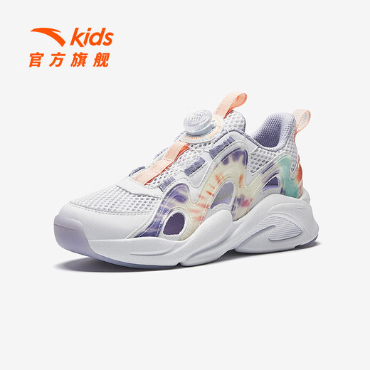 ANTA Children's Sandals Girls' Shoes 2026 Summer New Overbearing Frame Shoes Sports Shoes Baotou Beach Sandals Girls White/Yangxu Purple-6 33