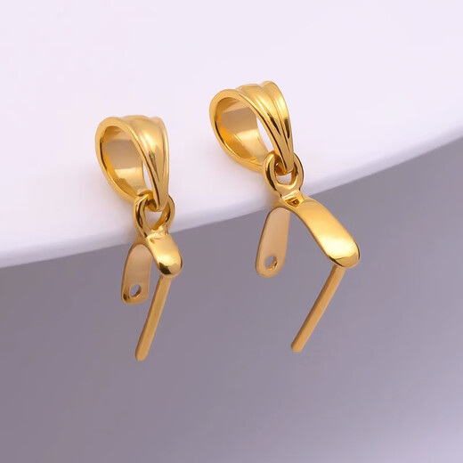 DL 1998 Fat Donglai same style buckle 18k gold gold store same style gold plated melon seeds thickened version live mouth pendant buckle Jade Buddha gold melon seed buckle