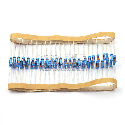 Dafuri metal film resistor 1/2W component 2k 1K 4.7K 10K 100K 100 ohm 120 ohm 1M1% 1/2 metal film resistor 1% 2.4K (50 pcs)