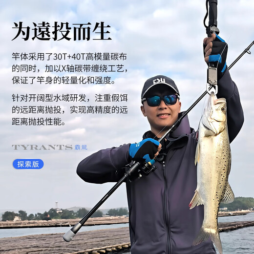 Maison de pêche 25 Balong Shore Fishing Far-Stop Top Long Souverain High Sensitivité Basse de mer Rielle surélevée Maconque de poisson MacKerel Rod 2,7 mètres 25 Balong Droite Handle (S902M)
