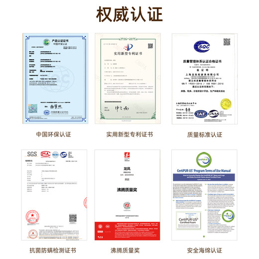 龙凤床垫 曙光 静音独立弹簧席梦思可全拆护脊透气卧室1.8×2米双人床垫 曙光A 20cm 正面适中 1350*1900