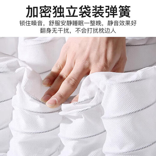 海马菁英盒子卷包静音零压床垫独立弹簧床垫五星级软垫记忆棉家用酒店 A舒适款(厚度20cm)适中+记忆绵 1350mm*2000mm
