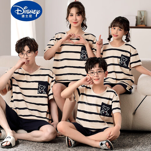 Disney (Disney) parent-child pajamas summer thin short-sleeved pure cotton family home outfit boys and girls children pajamas home clothes PY724 [single set price] 170 8 sizes Height 90-100CM