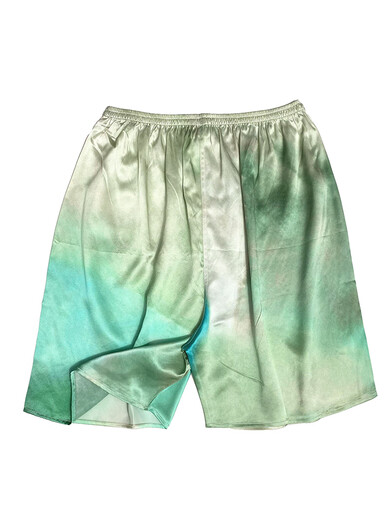 
Jagroythan Silk Shorts Silk Pajamas Men's Summer Loose Beach Pants Pure Five-point Casual Home Women's Large Size Pants 13576 Double Crepe 115-165 Jin [Jin equals 0.5 kg] All size